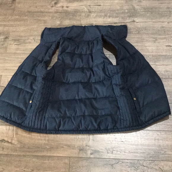 Navy Blue Vest with bronze buttons and zipper - Picture 3 of 4